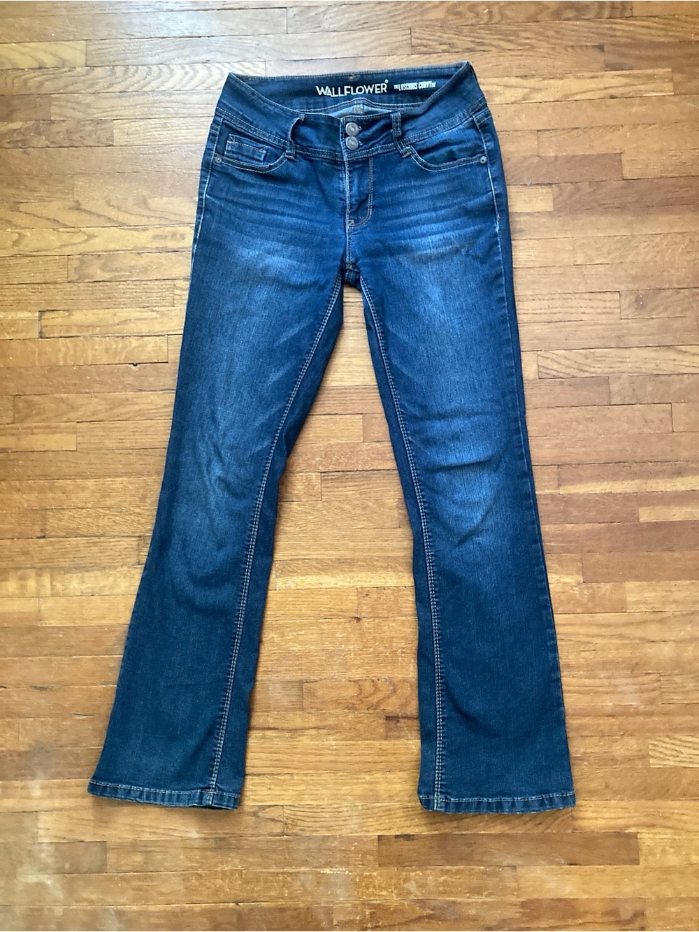 Wallflower Women's Dark Blue Flare Jeans